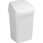 Sunware - Delta prullenbak met swingdeksel 25L wit - 31 x 28,5 x 54 cm