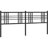 vidaXL Vervangend hoofdbord 200 cm metaal zwart