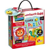 Lisciani Montessori sensorische puzzel voor baby's, 4 stukken, dieren, geschikt vanaf 1 jaar