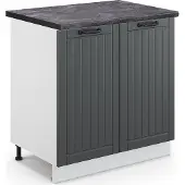 Vicco Fame-Line Wastafelkast – 80 cm, WB Antraciet Antraciet landhuis