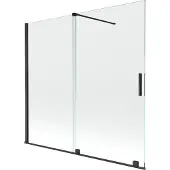 Mexen Velar badwand 2-delige schuifdeur 170 x 150 , transparant, zwart - 896-170-000-01-70