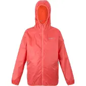 Regatta Groot Buitenshuis Kinderen/Kinderen Lever II Packaway Rain Jacket (Perzikbloesem)