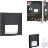 Paulmann 80001 Tsaro eckig 80x36mm Wandinbouwarmatuur LED 1 W Zwart (mat)