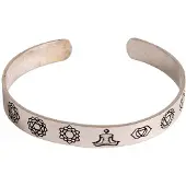 Berk Esoterik Messing armband met chakra verzilverd