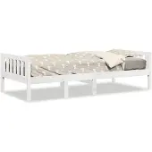 vidaXL Kinderbed zonder matras massief grenenhout wit 90x200 cm