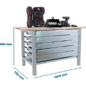 Simon Rack Simonwork (bancos De Trabajo) Bt6 Pro 5box Werkbank 865x1200x750 Mm