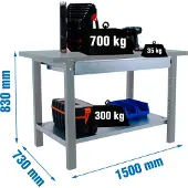Simonwork (bancos De Trabajo) Bt6 Pro Box Werkbank 830x1500x730 Mm