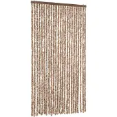 Super Merchant Vliegengordijn 100x230 cm chenille beige en donkerbruin