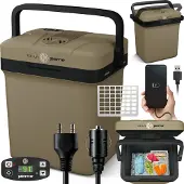 Peme Essential - Elektrische Koelbox - Thermo-elektrisch - 22.9L - 12V Autolader - 220/230V Stopcontact - Koelt en verwarmd Frigobox - Sand Storm