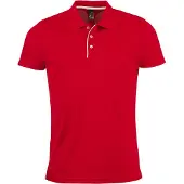 Sols Heren Performer korte mouw Pique Polo Shirt (Rood)
