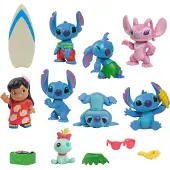 Just Play Disney Stitch - Stitch Deluxe Set 8 speelfiguren met 5 accessoires