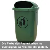 SULO afvalcontainer, 50 liter, kunststof, groen, afmetingen 395 x 250 x 650 mm, met regenkap - artikelnummer 1053902