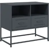 vidaXL Tv-meubel 68x39x60,5 cm staal antracietkleurig