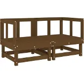 vidaXL Tuinhoekbanken 2 st massief grenenhout honingbruin