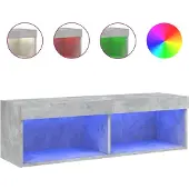 vidaXL Tv-meubel met LED-verlichting 100x30x30 cm betongrijs