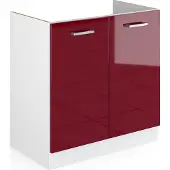 Vicco R-Line Wastafelkast – 80 cm zonder werkblad Rode hoogglans