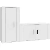 vidaXL 2-delige Tv-meubelset bewerkt hout wit