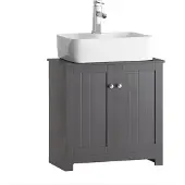 SoBuy 2-Laags opbergkast - 60 X 29 X 60cm - Grijs