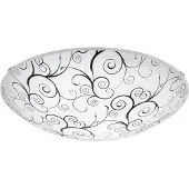 Eglo Margitta 1 - Wand/Plafondlamp - 1 Lichts - Ø315mm. - Wit, Zwart, Helder