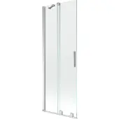 Mexen Velar badwand 2-delige schuif 75 x 150 , transparant, chroom - 896-075-000-01-01