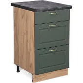Vicco Fame-Line Keukenonderkast – 50 cm, WB Antraciet Groen-Goud Landhuis