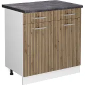 Vicco R-Line Keukenonderkast – 80 cm, WB Antraciet Artisanaal eiken