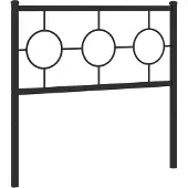 vidaXL Vervangend hoofdbord 90 cm metaal zwart