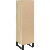 vidaXL Badkamerkast 30x30x100 cm bewerkt hout sonoma eikenkleurig