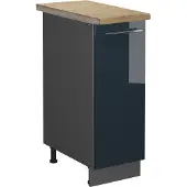 Vicco Apotheekkast Fame-Line Donkerblauw hoogglans 30 cm , WB Eik, Model 48837