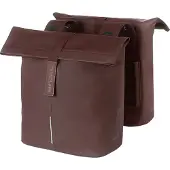 Basil City - Dubbele Fietstas - 32 liter - Waterafstotend - Reflectiedetails - Roasted brown