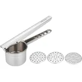 King Hoff KH-1268 - Stalen Aardappelpers - 26cm - Drie Verwisselbare Ziften