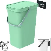Prosperplast Keden - Compact Q - Afvalbak 12L - prullenbak - lichtgroen