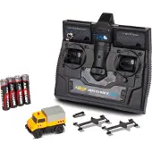 Carson 500504146 MB Unimog U406 Zweiwegefahrzeug 1:87 RC truck Elektro Straatmodel Incl. accu, oplader en batterijen voor de zender