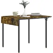 HOMCOM -Opklapbare eettafel-MDF-120x79x79cm-Marron