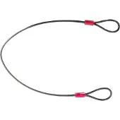 ABUS Cobra 5/75 lussenkabel - staalkabel met kunststof omhulsel - beveiliging voor fiets- en motoraccessoires - 75 cm lang, 5 mm dik