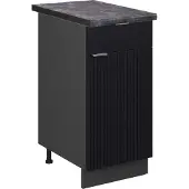 Vicco Fame-Line Keukenonderkast – 40 cm, WB Antraciet Zwart gestreept