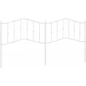 vidaXL Vervangend hoofdbord 200 cm metaal wit