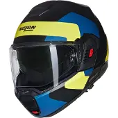 Nolan N120-1 Omocromo N-Com klaphelm, zwart/blauw/geel, maat XL (62)