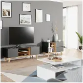 Vicco Nautica TV-meubel – 90 x 61 cm Antraciet