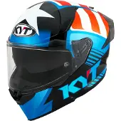 Kyt R2R Straight Rood Wit Blauw Integraalhelm Maat 2XL