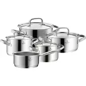 WMF Gourmet Plus - Pannenset - 5-delig - RVS - Met Deksel - Geschikt voor alle warmtebronnen