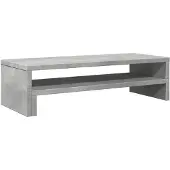 vidaXL Monitorstandaard 54x22x15 cm bewerkt hout betongrijs