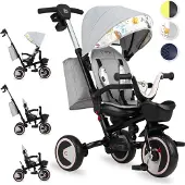 Momi Invidia 5 in 1 driewieler - trycycle - grijs