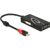 DeLOCK - Videoconverter - DisplayPort naar DVI, HDMI, VGA - Zwart - detailhandel