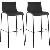 CLP Hover Set van 2 barkrukken - Kunststof zwart zwart