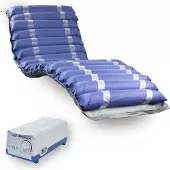 Mobiclinic anti-decubitus matras voor de behandeling van doorligwonden (gradatie I en II), met afwisselende luchtstroming, afmetingen 200 x 86 x 9,5 cm, kleur blauw, model Mobi 2, met 20 cellen