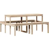 vidaXL Picknicktafel 160x134x75 cm massief grenenhout