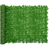 vidaXL Balkonscherm met groene bladeren 200x150 cm