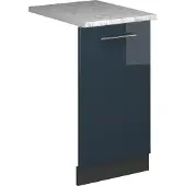 Vicco Vaatwasserfrontpaneel Fame-Line Donkerblauw hoogglans 45 cm , WB Marmer, Model 54592