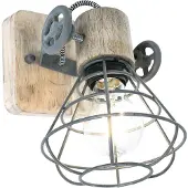 Steinhauer Wandlamp spot Geurnesey wood grijs